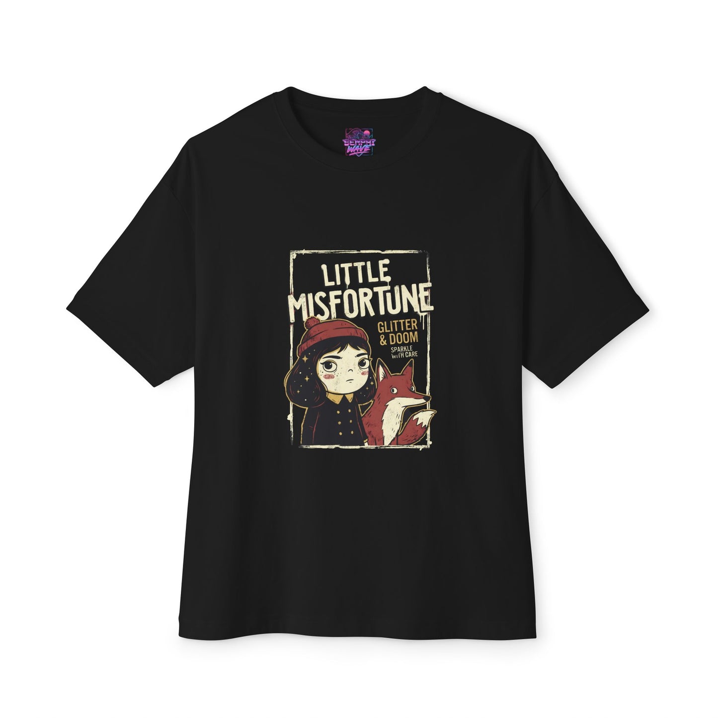 Little Misfortune: Mr. Voice & Benjamin the Fox Duo Premium Oversized Unisex T-Shirt