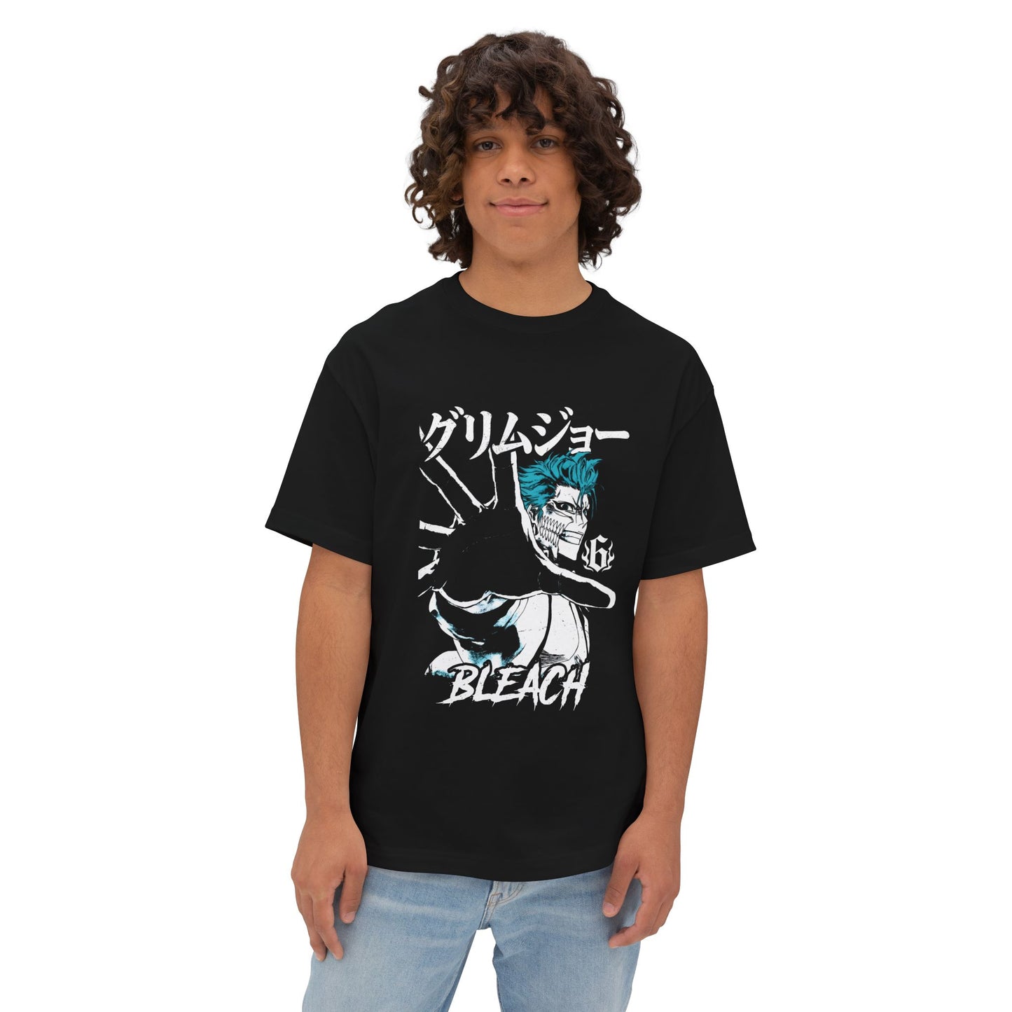 Grimmjow Jaegerjaquez Bleach Urban Streetwear Vaporwave Japanese Text Premium Oversized Unisex T-Shirt