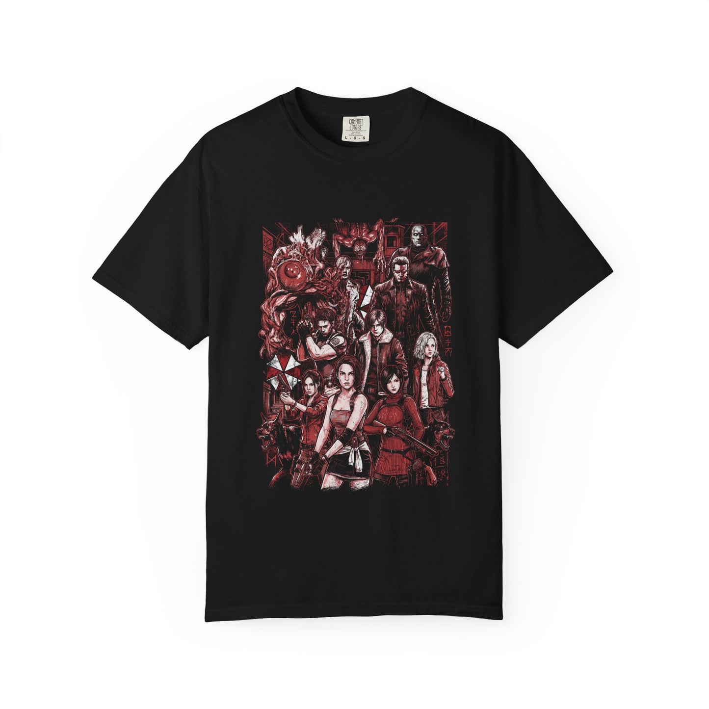 Resident Evil Wesker Birkin Nemesis Mr X Lickers Zombie Dogs Design Premium T-Shirt