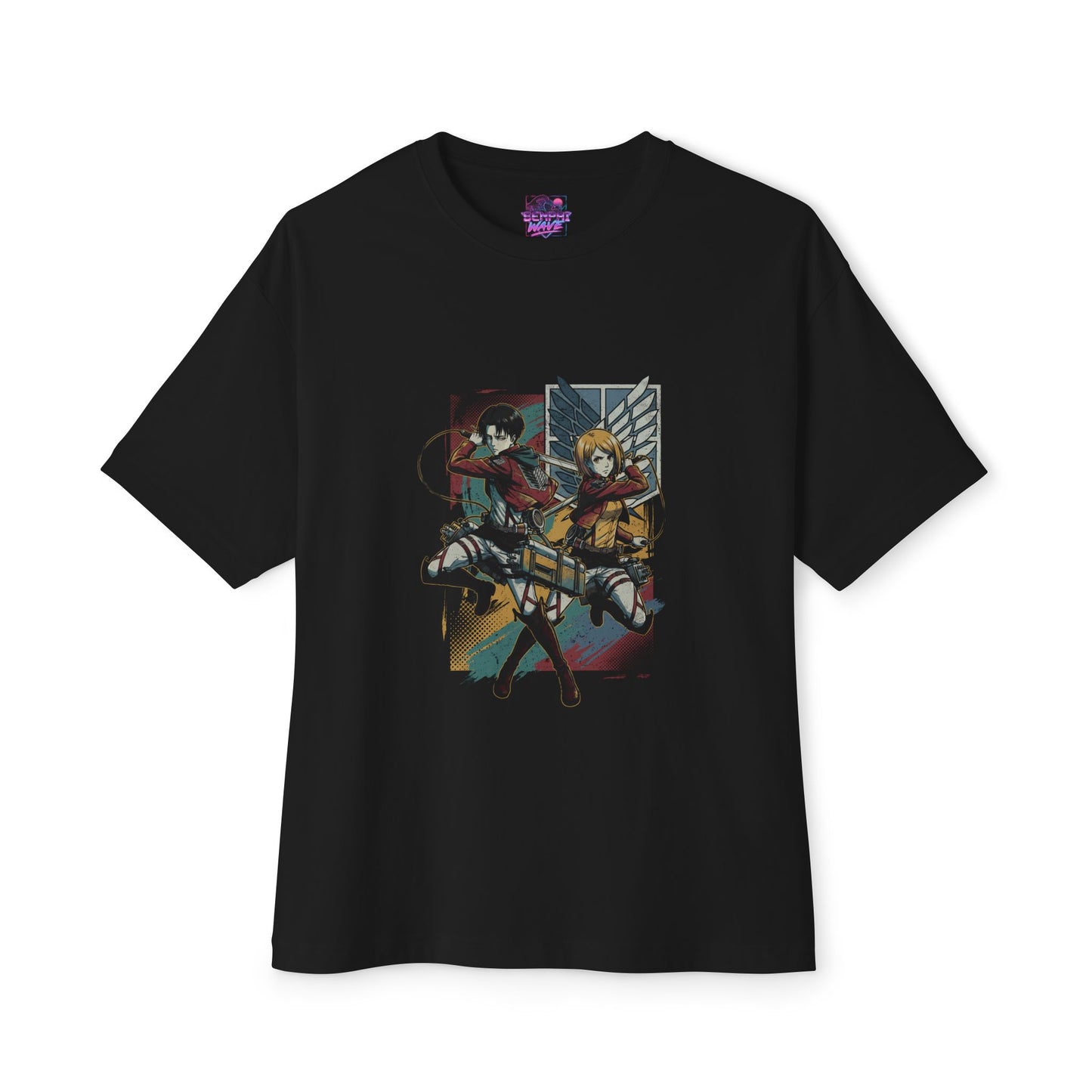 Attack on Titan Levi and Petra Anime Manga Graphic Tee Premium Oversized Unisex T-Shirt