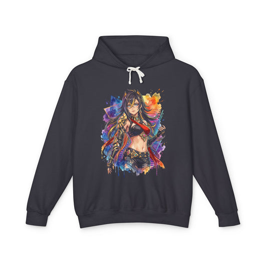Dehya Genshin Impact Tan Skin Lioness Vaporwave Neon Grid Unisex Premium Hoodie