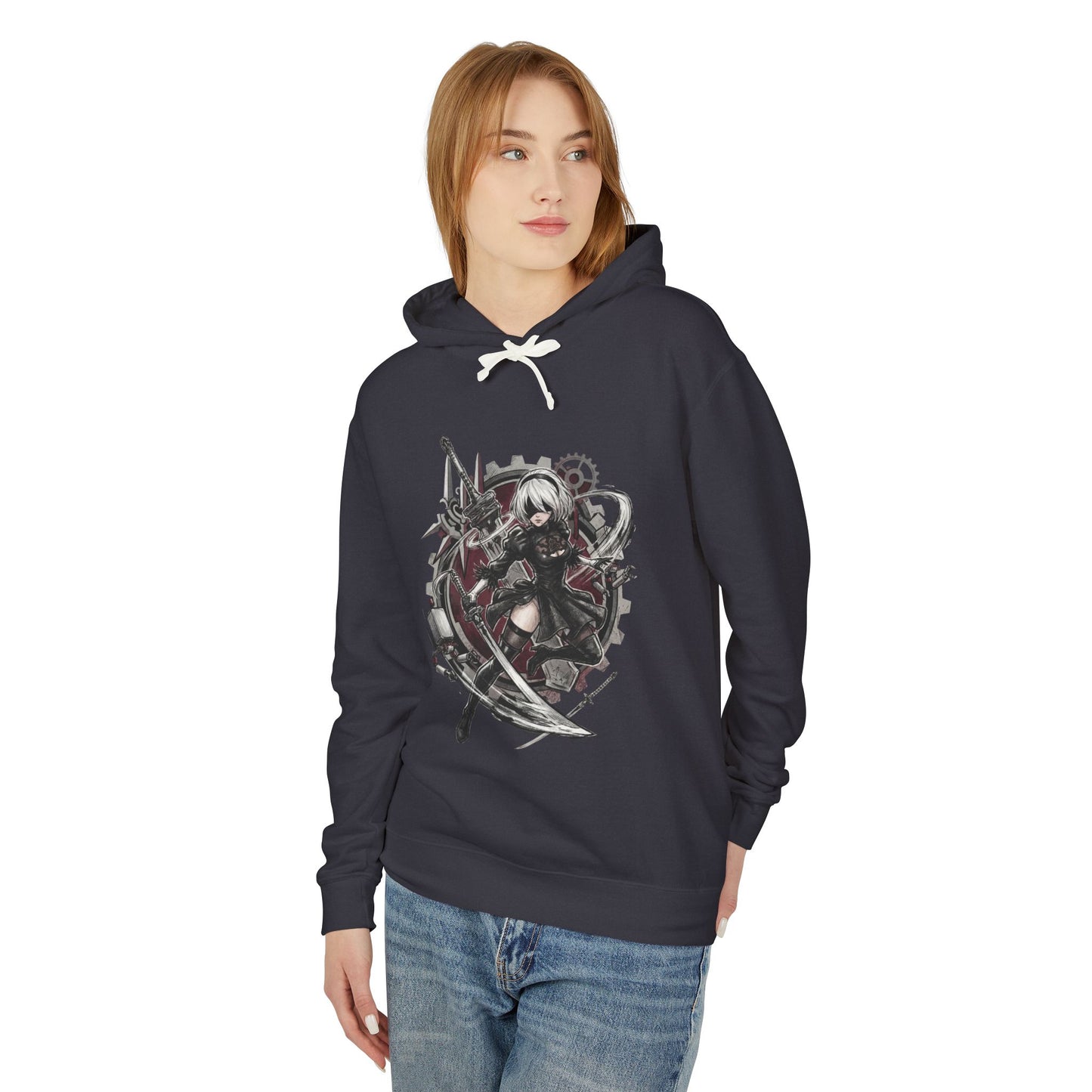 2B YoRHa No.2 Type B Fan Art Portrait Unisex Premium Hoodie