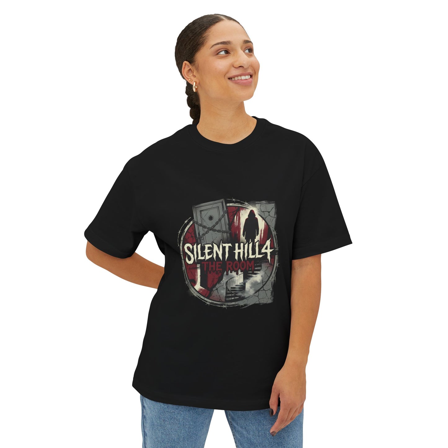 Silent Hill 4: Henry Townshend Official PS2 Cover Premium Oversized Unisex T-Shirt