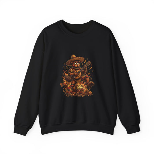 FNAF El Chip Beaver Sombrero Mandolin Fiesta Fan Art Crewneck Sweatshirt