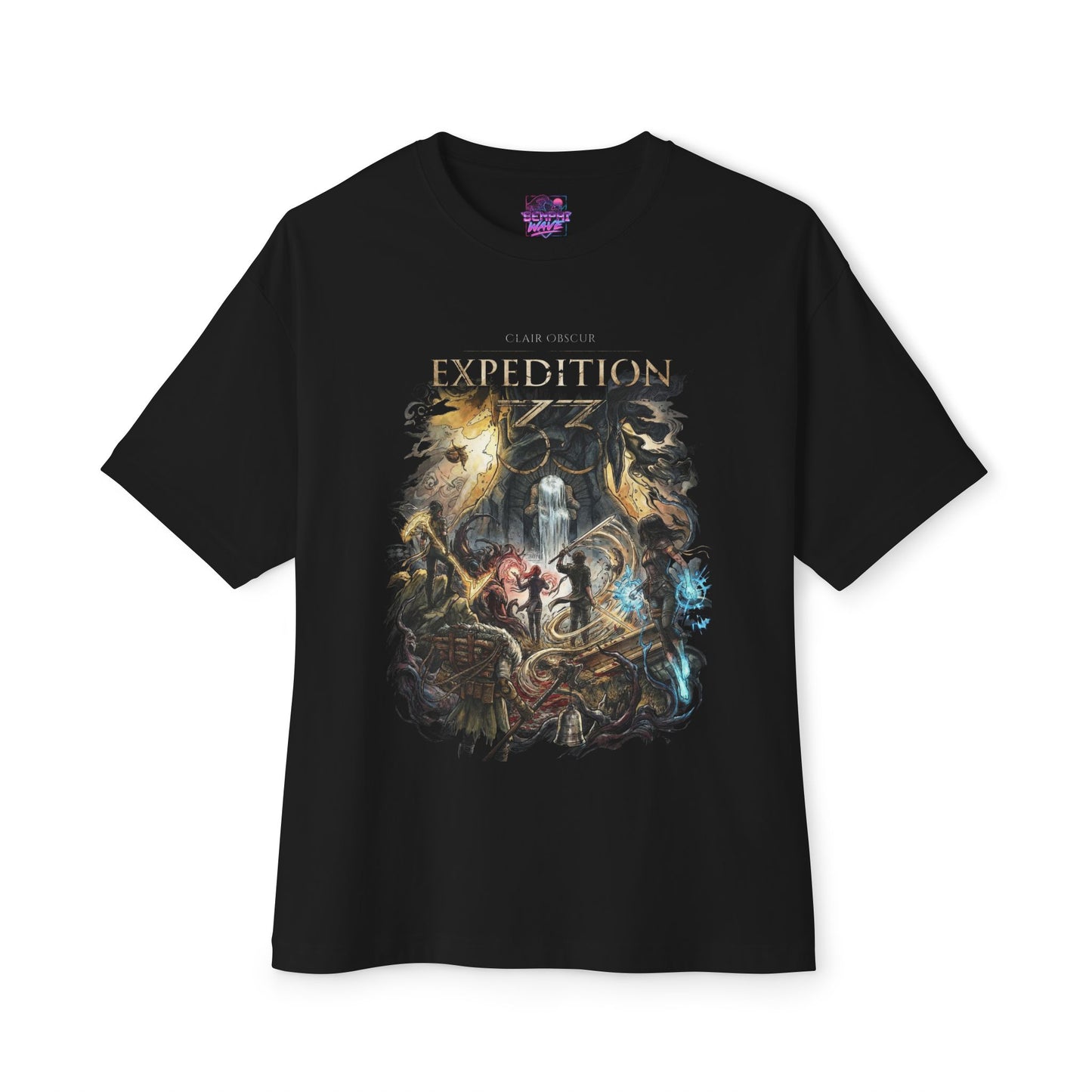 Clair Obscur Facing Paintress Retro Pixel Horror Boss Portrait Premium Oversized Unisex T-Shirt