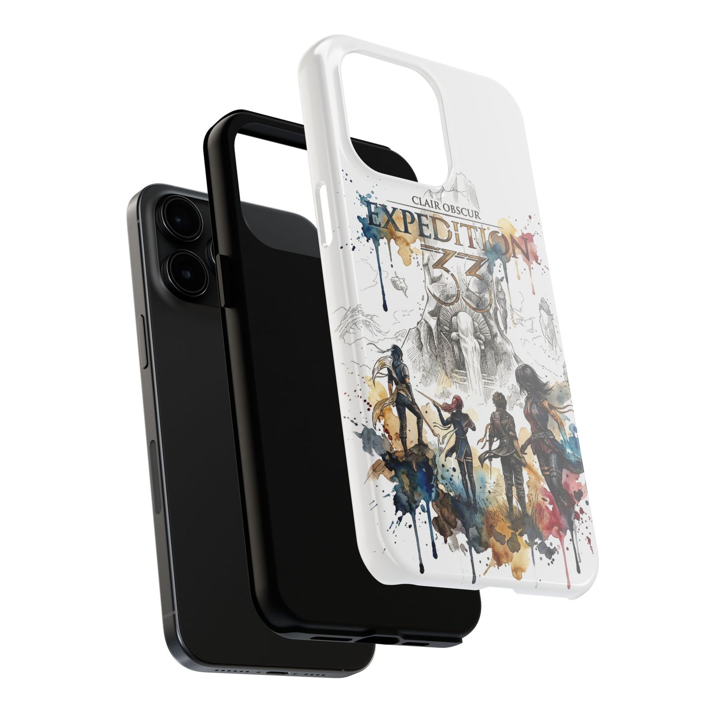 Tough iPhone Case — Clair Obscur:Expedition 33 Facing the Paintress Adventure Art Protective Cover