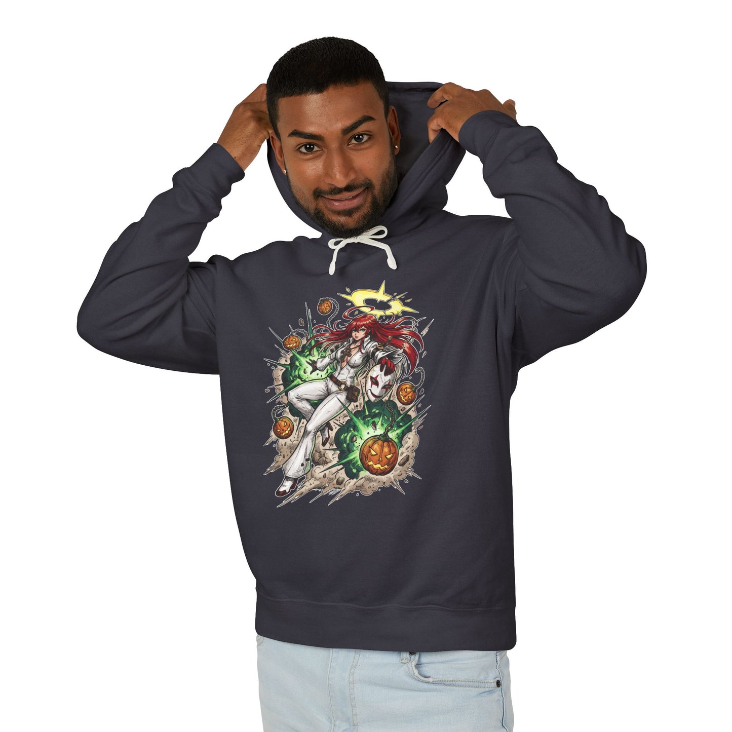 Jack-O Guilty Gear Strive: Energetic Halloween Rushdown Unisex Premium Hoodie