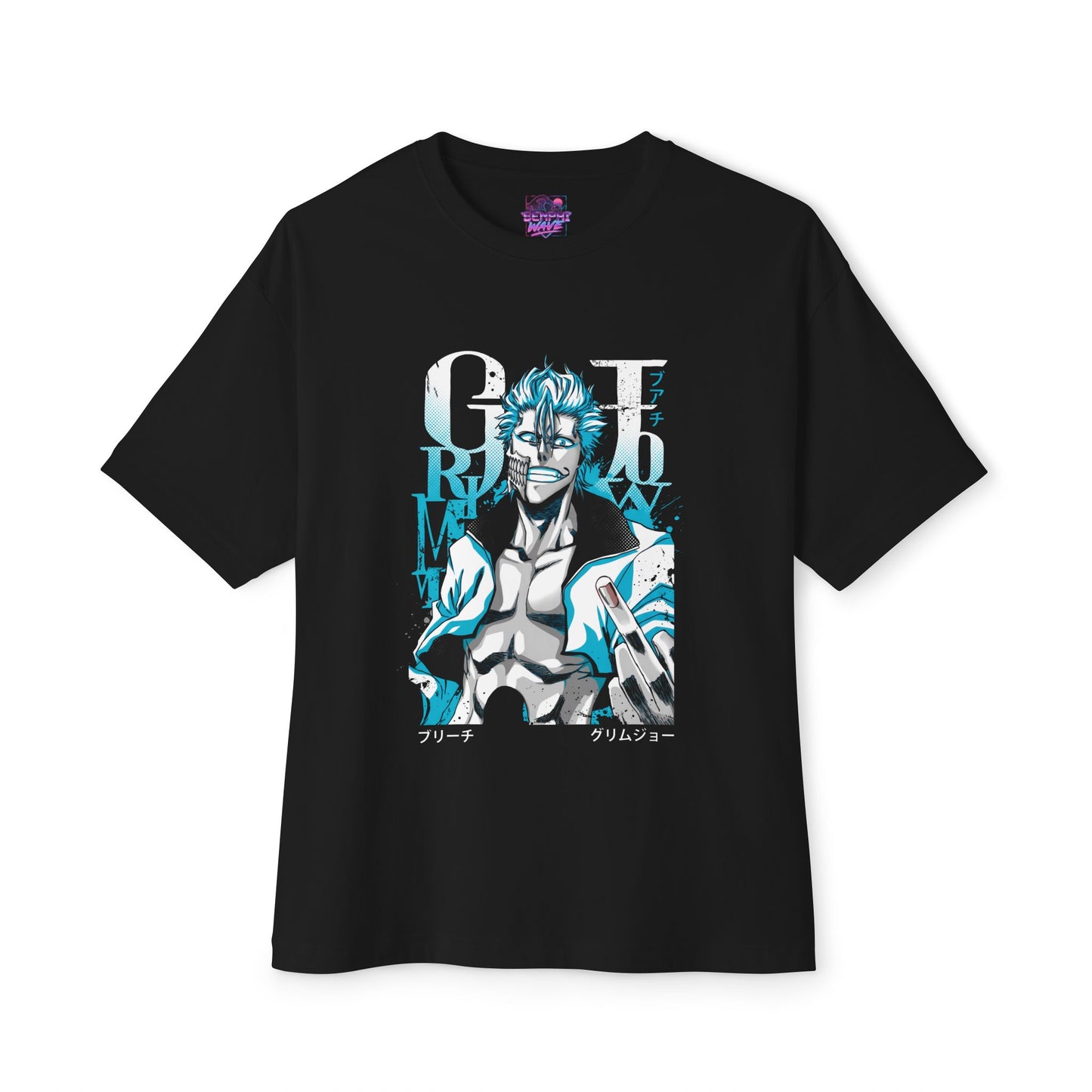 Grimmjow Blue Hair Aggressive Icon Premium Oversized Unisex T-Shirt