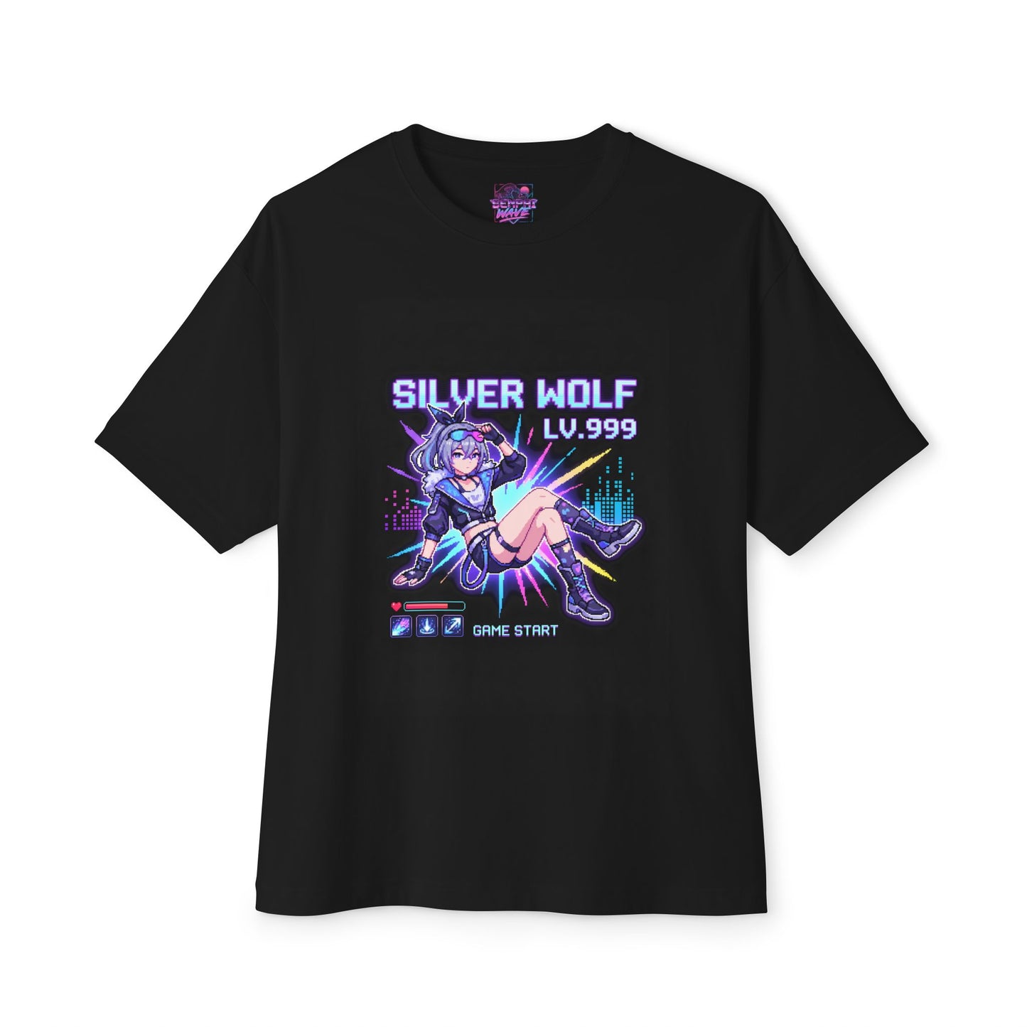 Silver Wolf Lv.999: Mischievous Quantum God Premium Oversized Unisex T-Shirt