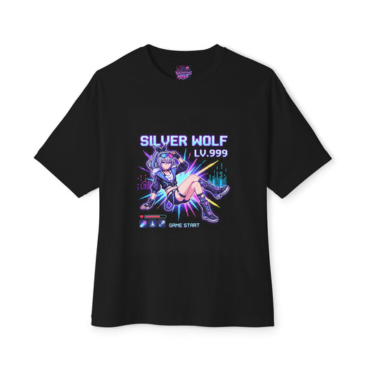 Silver Wolf Lv.999: Mischievous Quantum God Premium Oversized Unisex T-Shirt