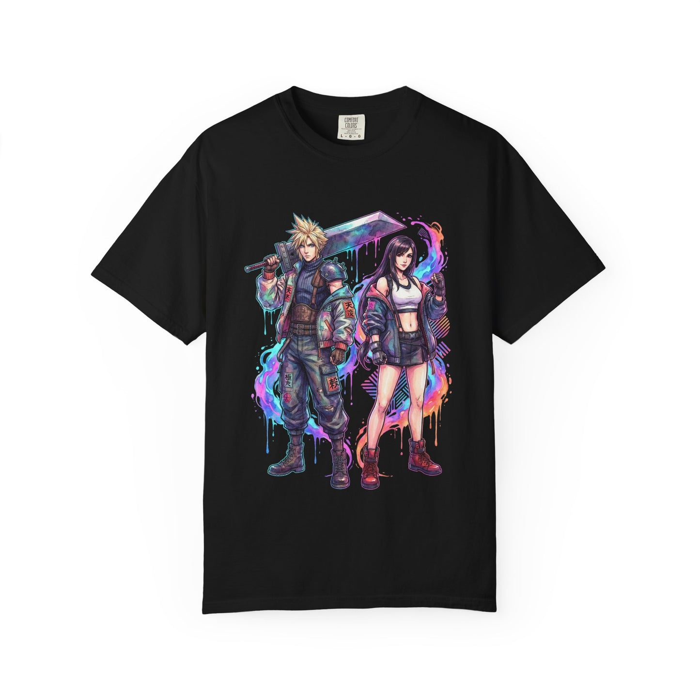 Final Fantasy 7 Tifa Lockhart and Cloud Strife Iconic Duo Design Premium T-Shirt