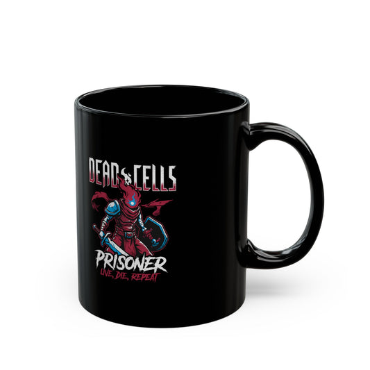 Dead Cells Prisoner Live Die Repeat Black Mug