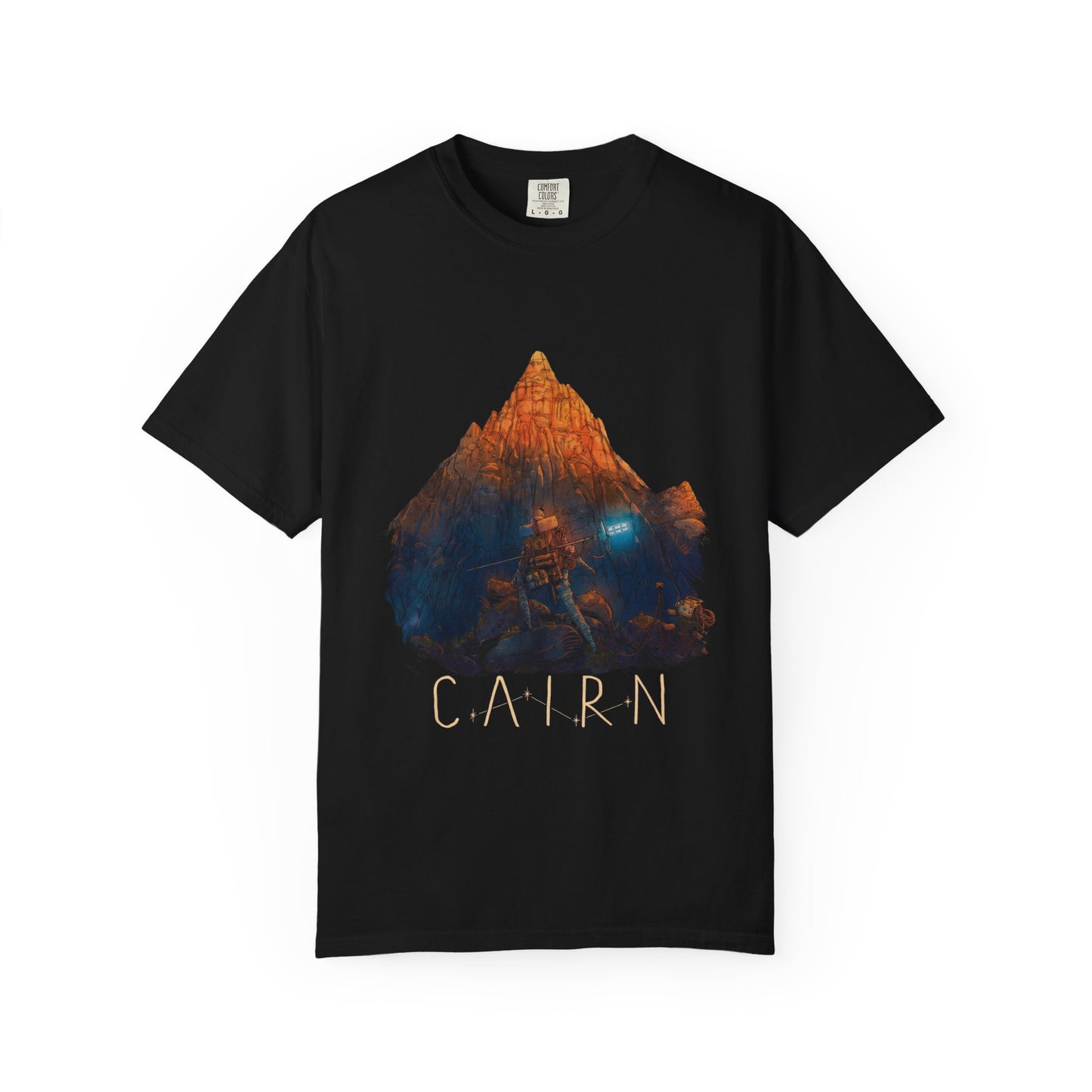 Cairn Obsession Sacrifice Theme – Rugged Cliff Climber Fan Portrait Premium T-Shirt