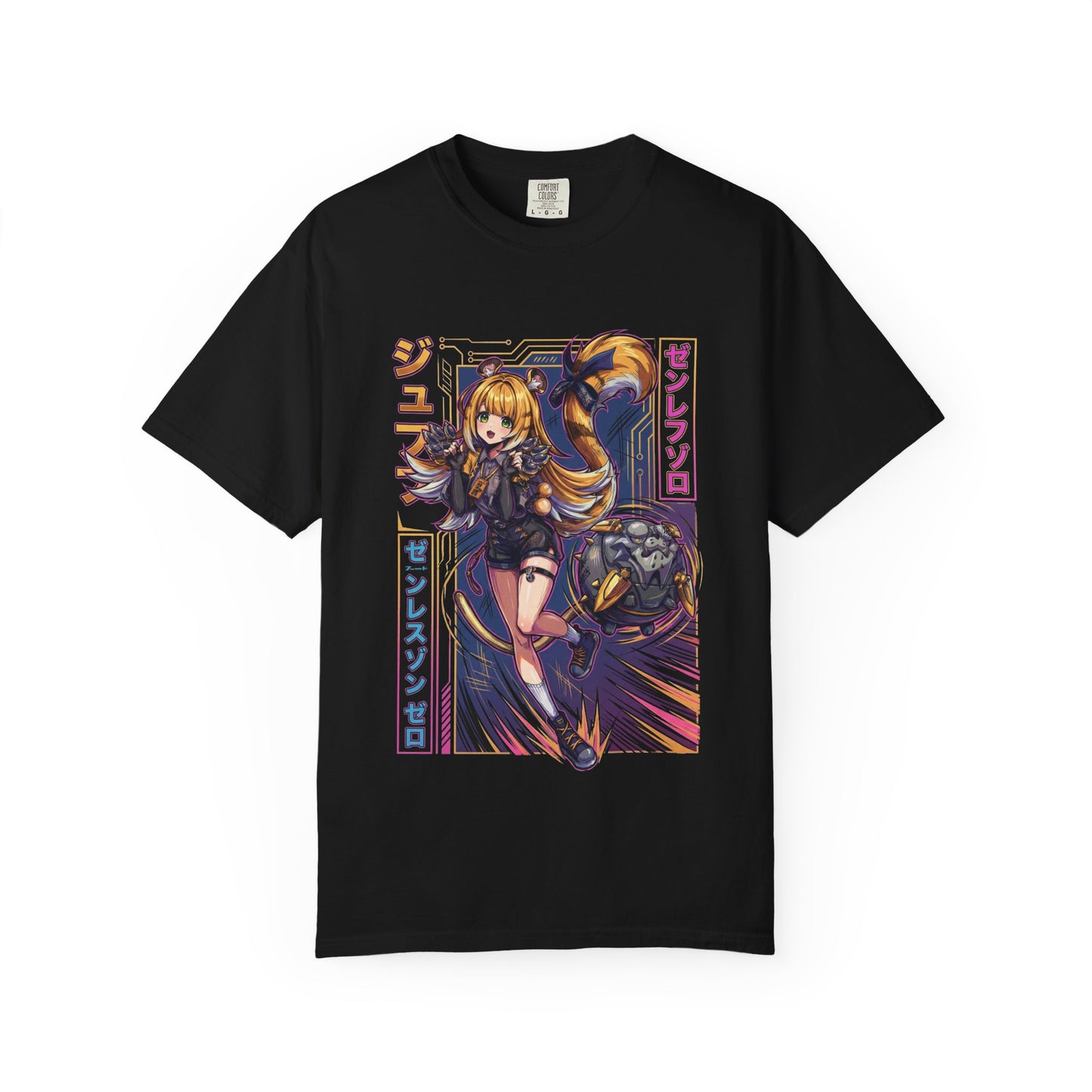 Zenless Zone Zero Ju Fufu Vaporwave Neon Roar Premium T-Shirt