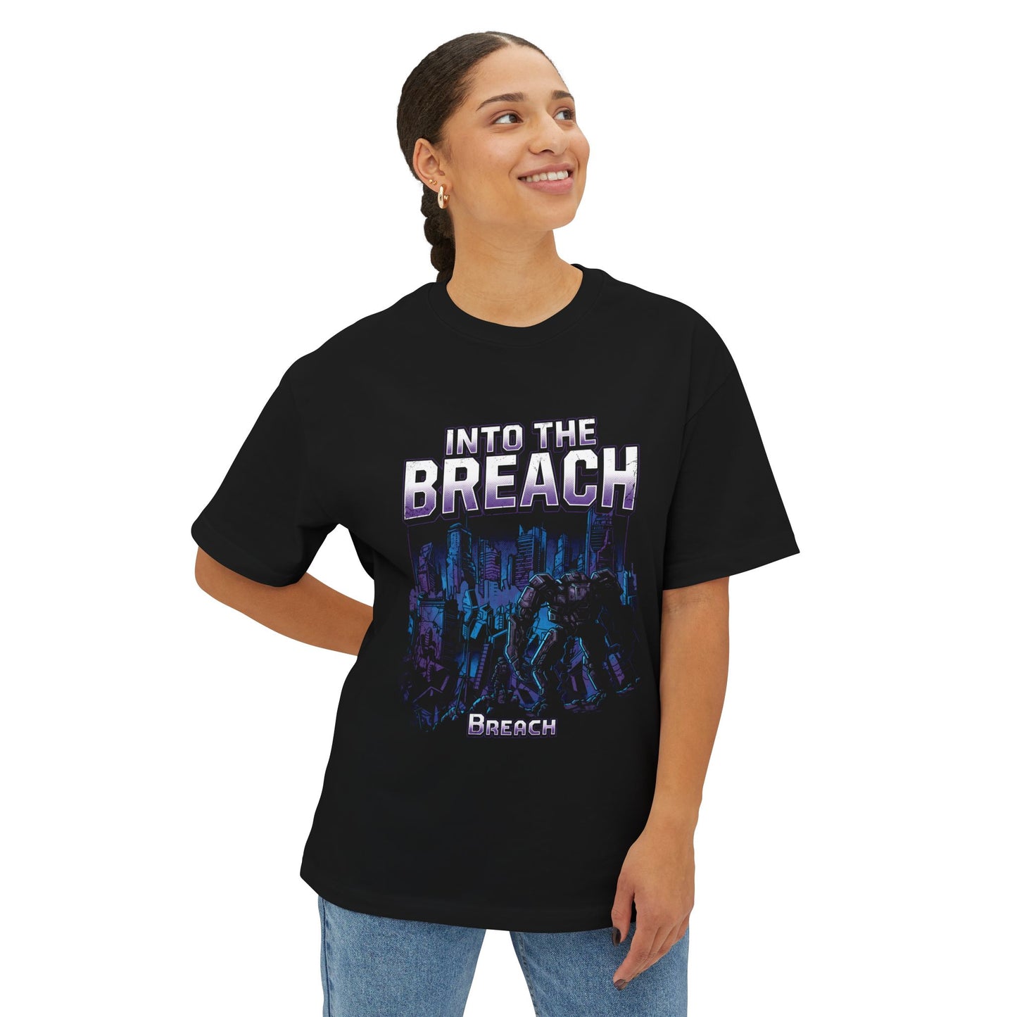 Into the Breach Mech Squad Gaming Graphic Tee Premium Oversized Unisex T-Shirt