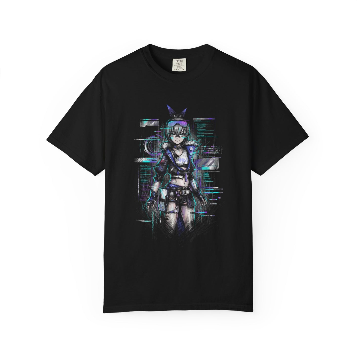 Silver Wolf HSR Silver Hair Purple Tips Headset Lollipop Portrait Premium T-Shirt