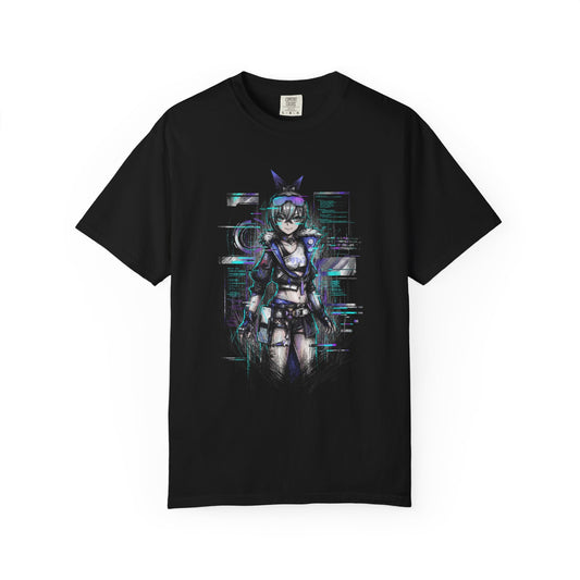 Silver Wolf HSR Silver Hair Purple Tips Headset Lollipop Portrait Premium T-Shirt