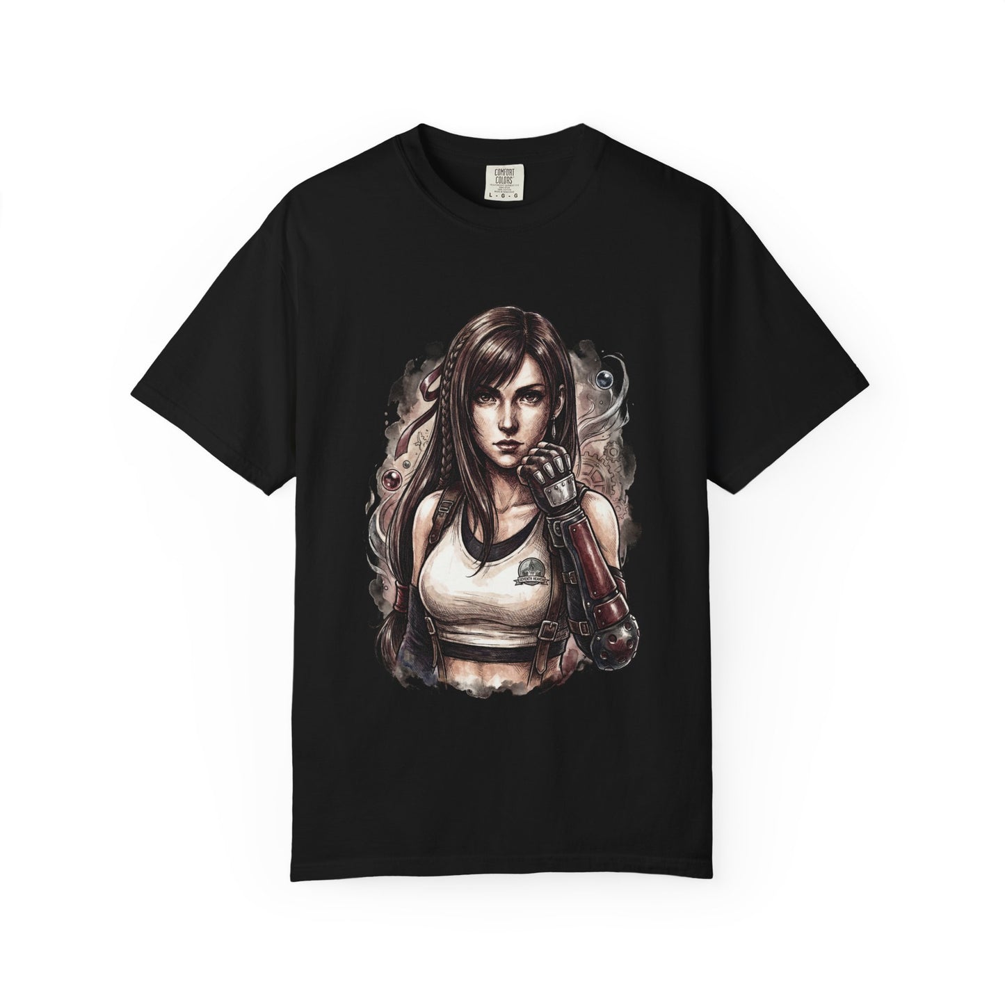 Final Fantasy 7 Tifa Lockhart Long Dark Hair Design Premium T-Shirt