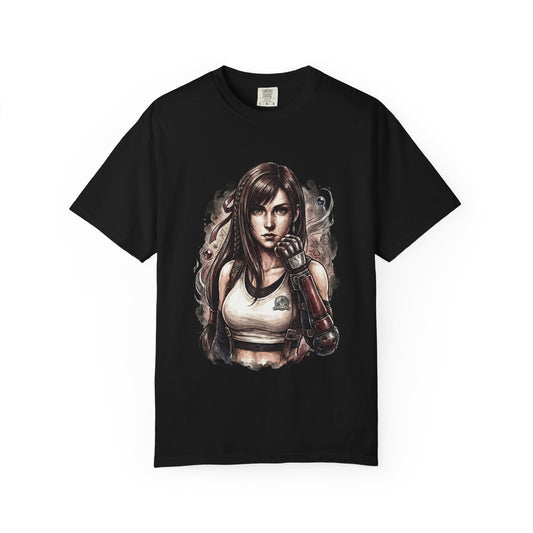 Final Fantasy 7 Tifa Lockhart Long Dark Hair Design Premium T-Shirt