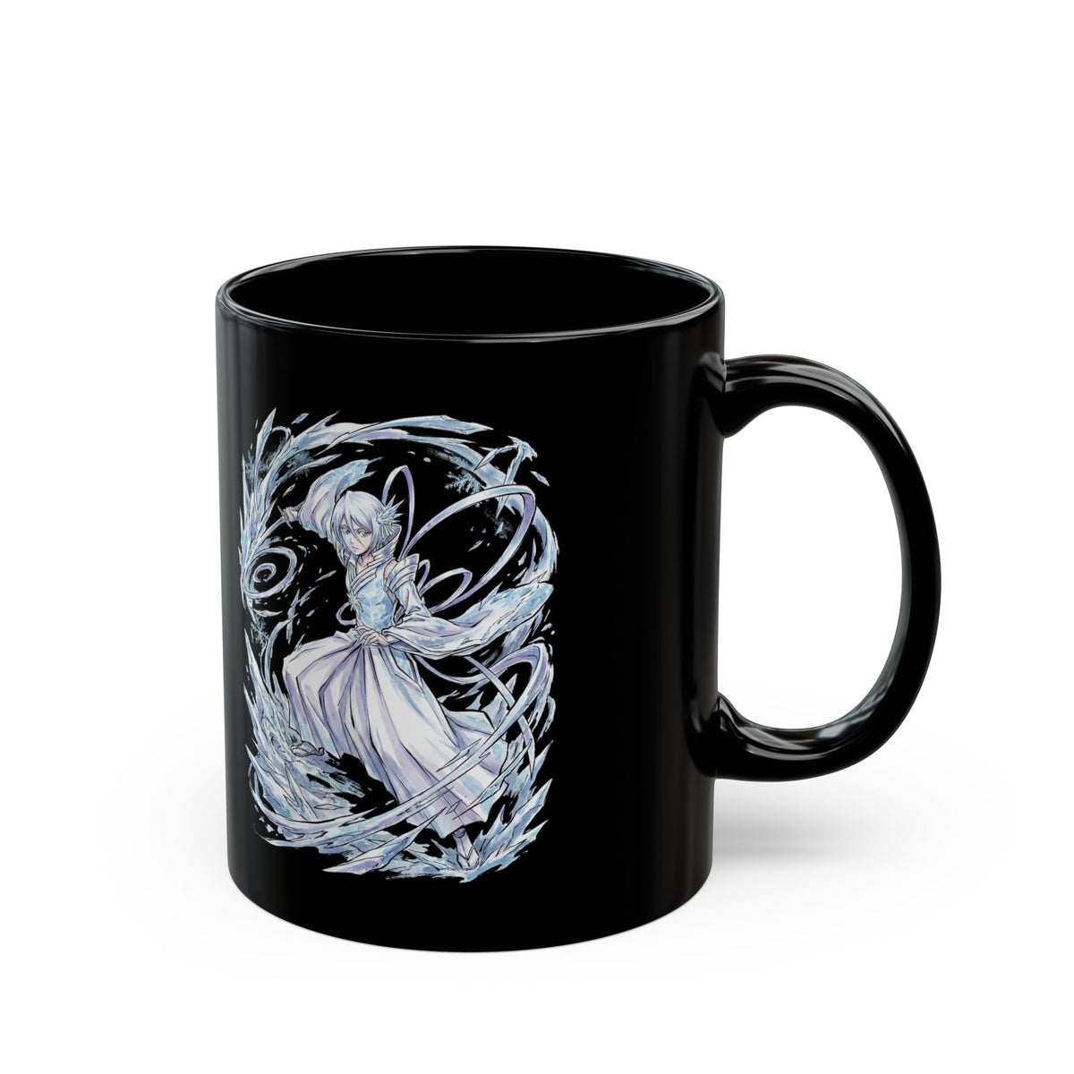 Bleach Rukia Kuchiki Sode no Shirayuki Ice Warrior Black Mug