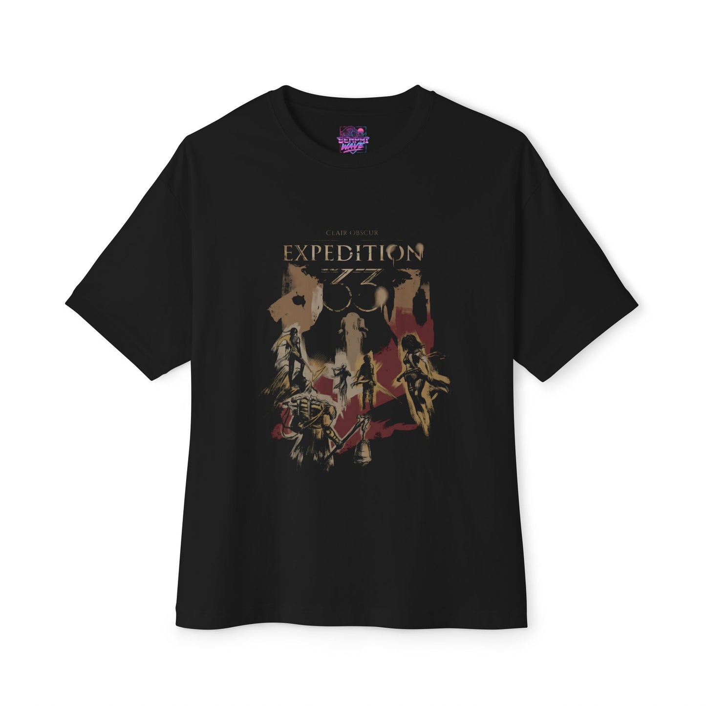 Golden Expedition 33: Red Gommage Street Fashion Legend Facing the Paintress Premium Oversized Unisex T-Shirt