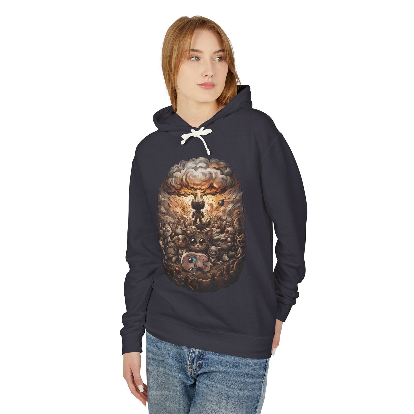Mewgenics x Binding of Isaac Crossover T-Shirt | Isaac Tears Cat Unisex Premium Hoodie