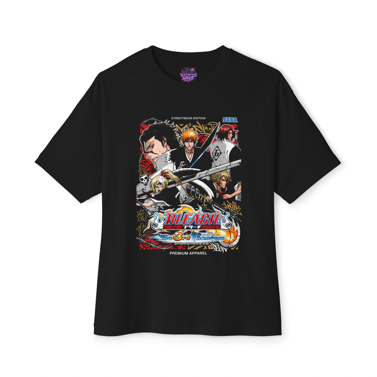 Bleach Ichigo and the Soul Reapers Anime Manga Graphic Oversized Tee | Shinigami Crew Poster