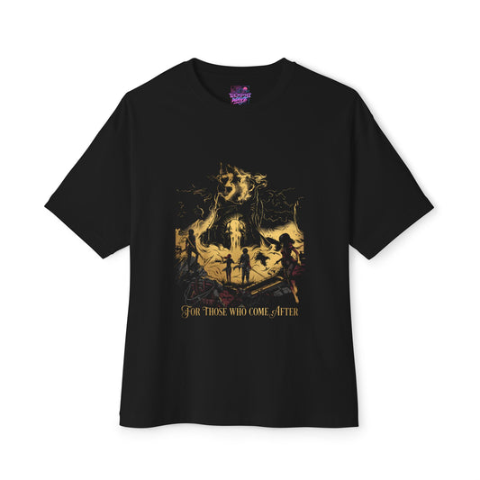 Golden Expedition 33: Red Gommage Street Fashion Legend Facing the Paintress Premium Oversized Unisex T-Shirt