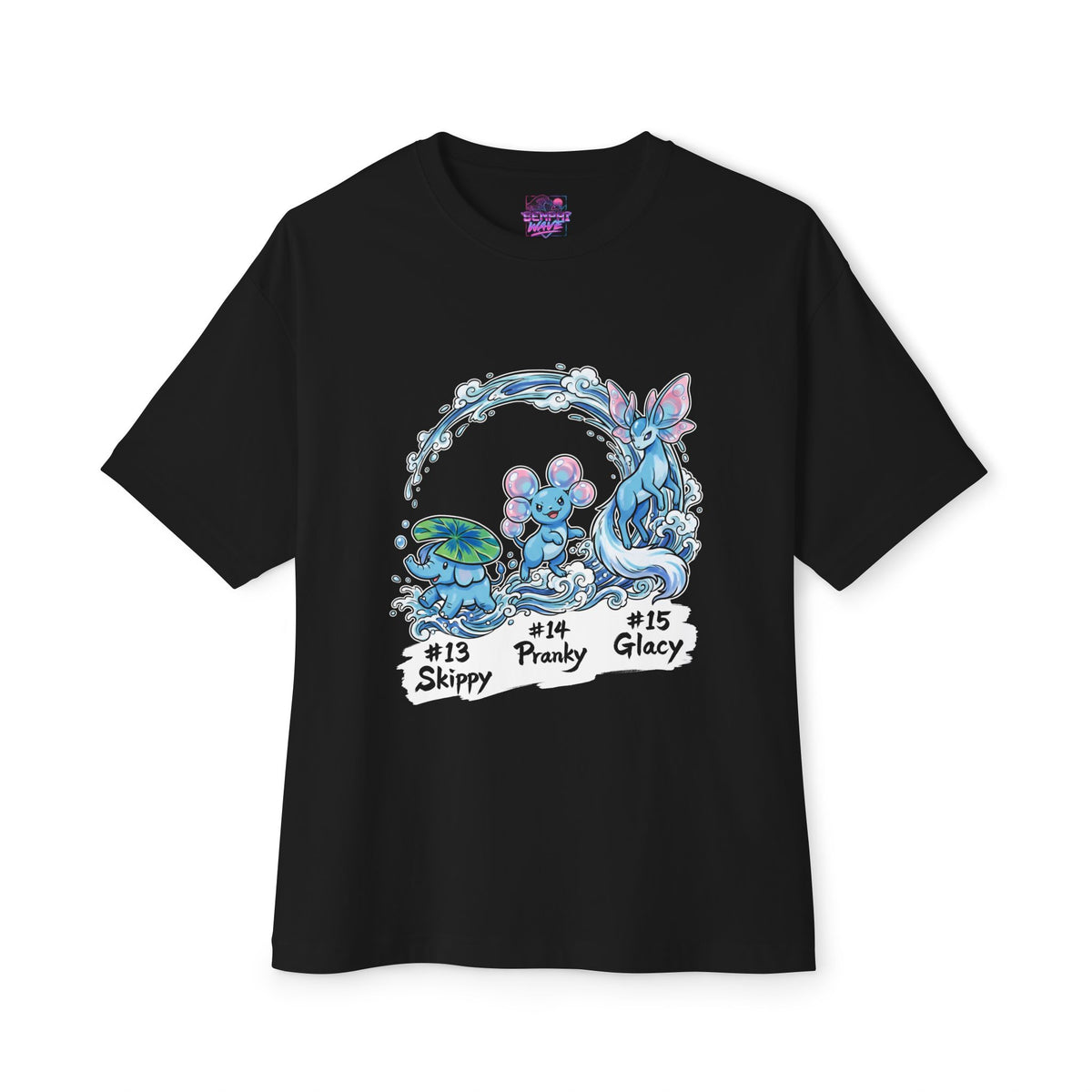 Skippy Pranky Glacy Aniimo Evolution Line Ukiyo-e - Oversized Premium Tee
