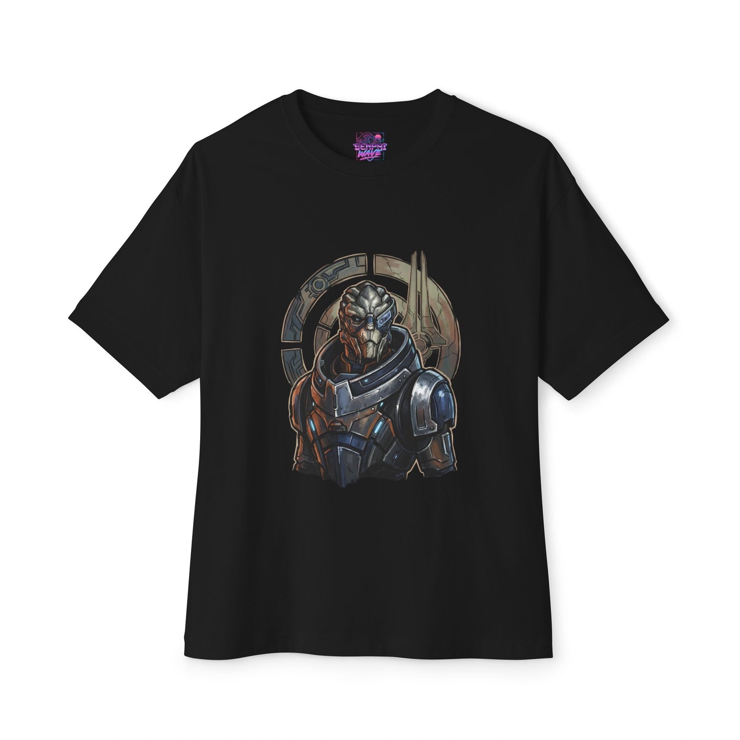 Mass Effect Garrus Vakarian Sniper Rifle Calibrations Design Premium Oversized Unisex T-Shirt