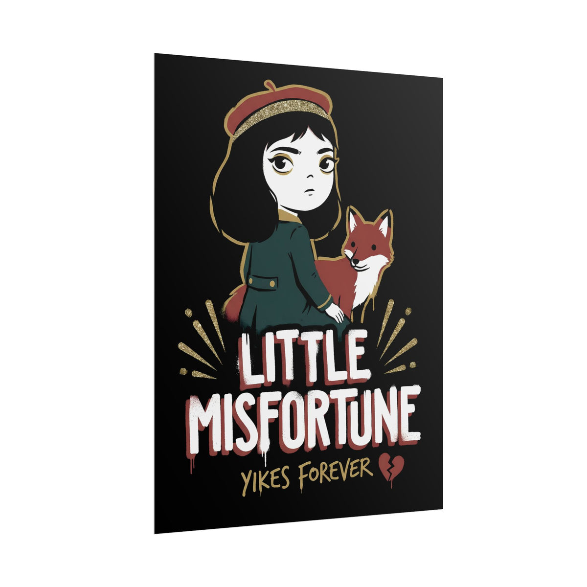 Little Misfortune Fox Friend Logo Poster
