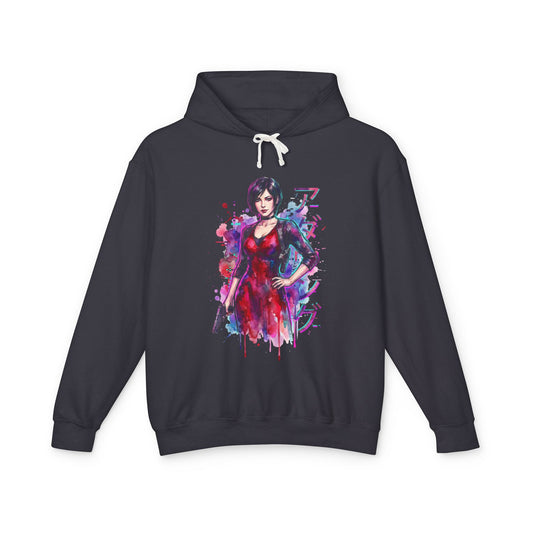 Resident Evil Ada Wong Vaporwave Retro Synthwave Design Unisex Premium Hoodie