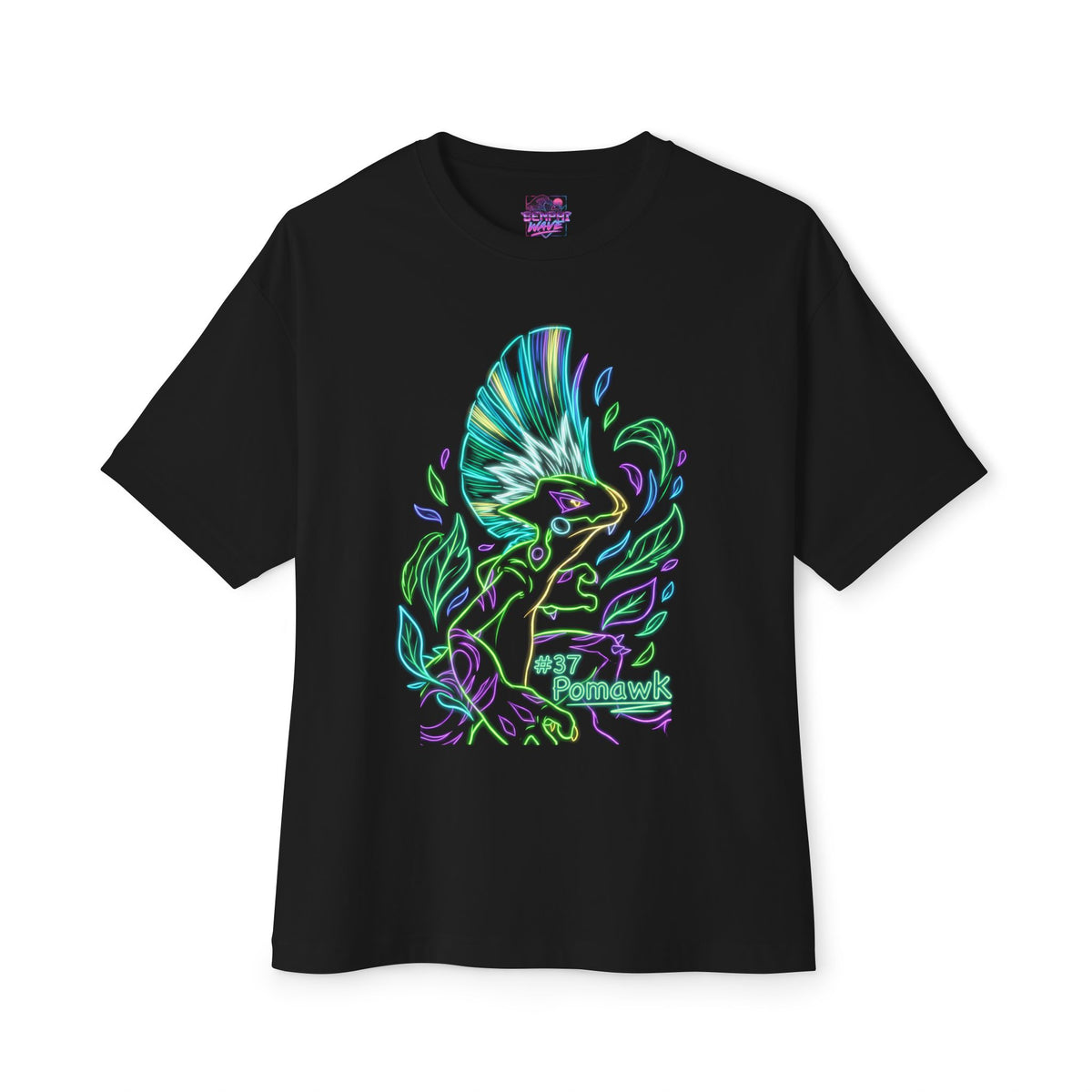 Pomawk Aniimo Neon Glow Creature Art - Oversized Premium Tee