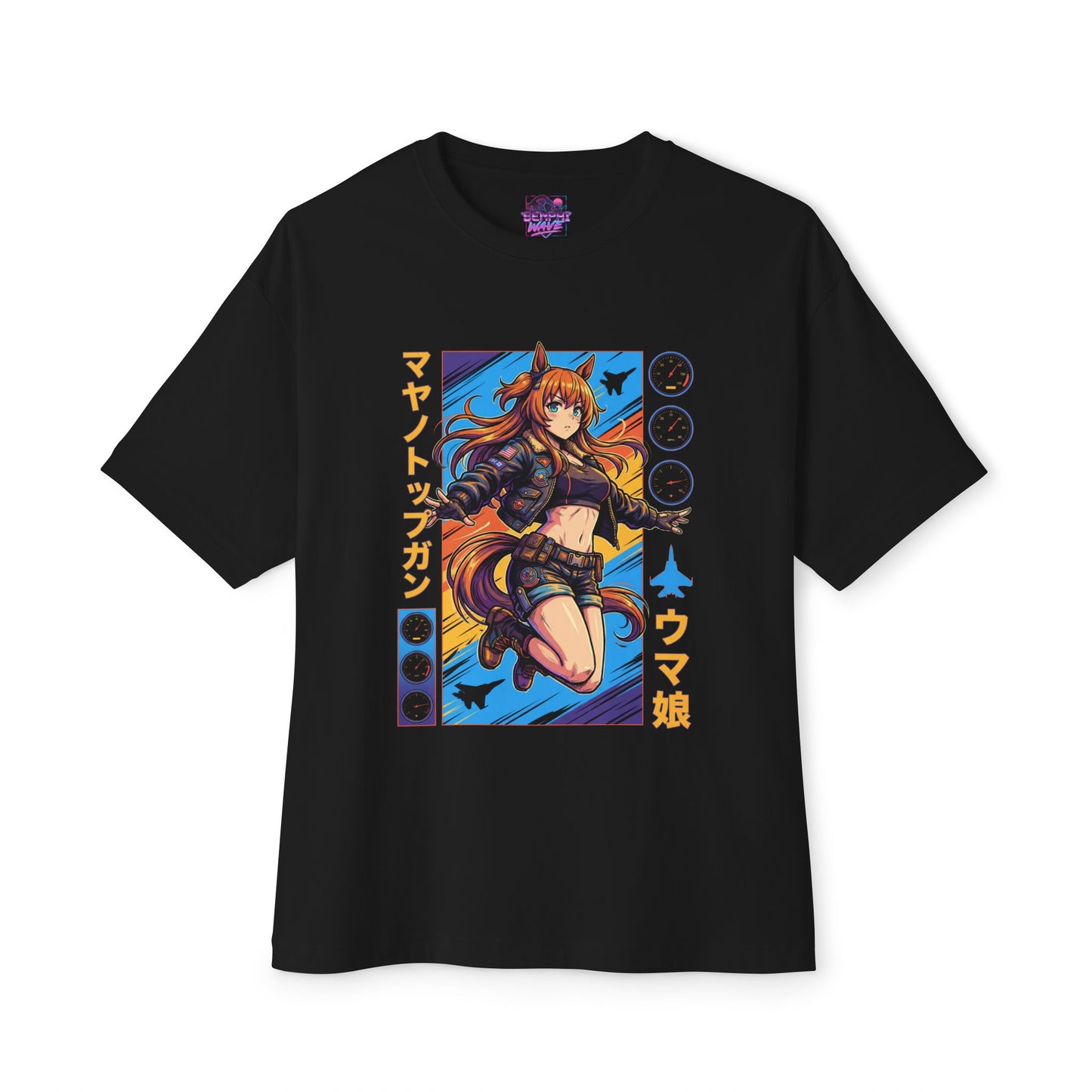 Mayano Top Gun Umamusume: Sky High Speedster Premium Oversized Unisex T-Shirt