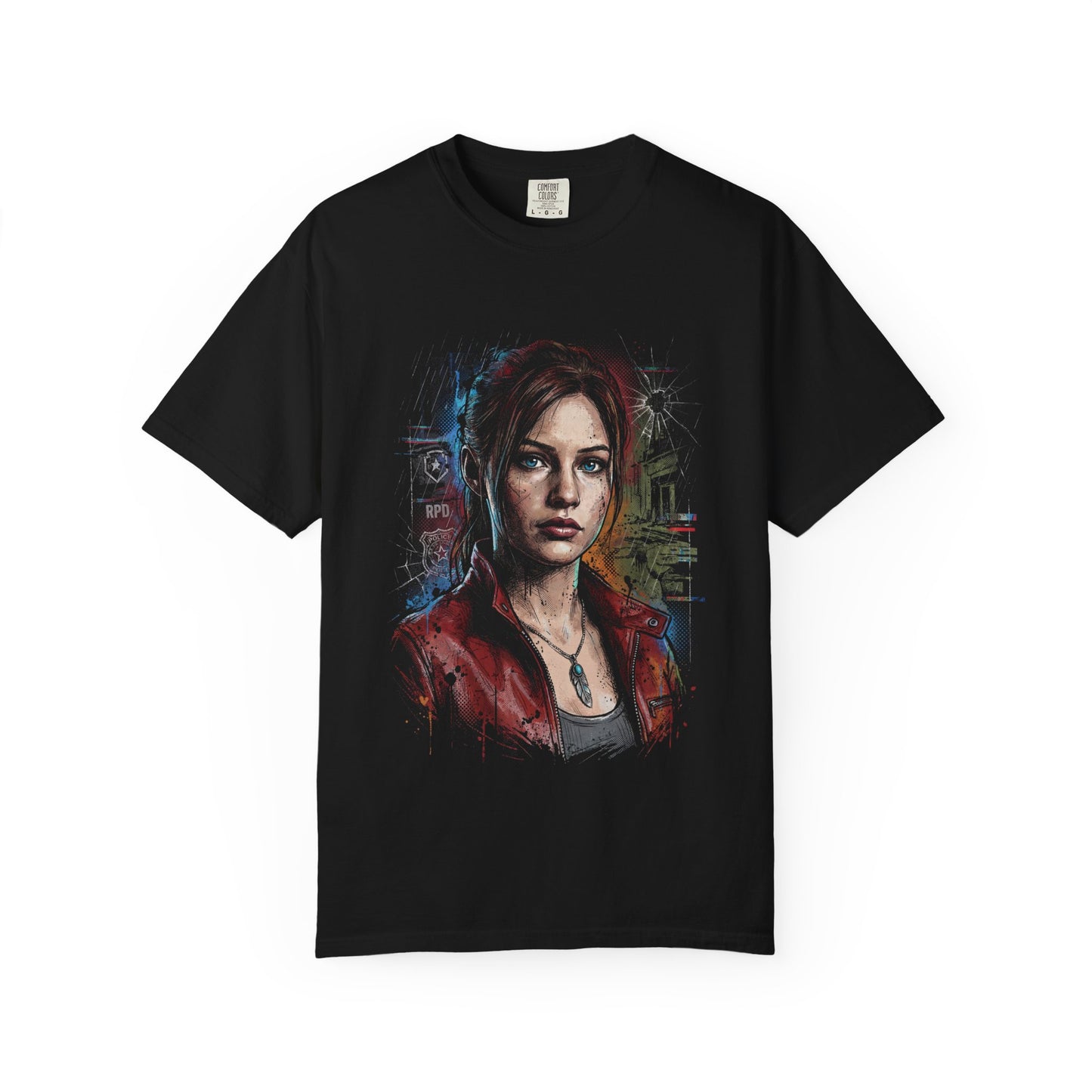 RE Claire Redfield Auburn Hair Shoulder Holster Horror Design Premium T-Shirt
