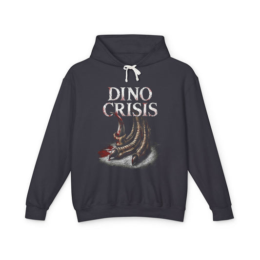 Dino Crisis 1999 Cover Art Velociraptor Claw Bloody Foot Portrait Unisex Premium Hoodie