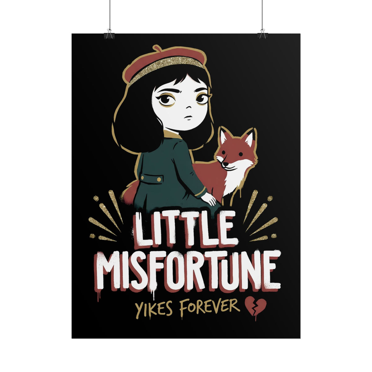Little Misfortune Fox Friend Logo Poster