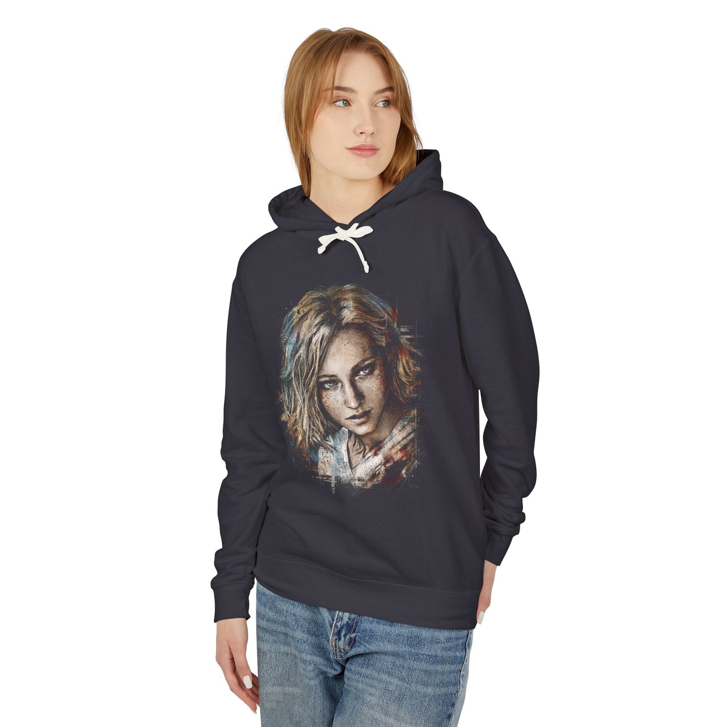 RE9 Grace Ashcroft Wrenwood Hotel Mystery Investigator Portrait Unisex Premium Hoodie