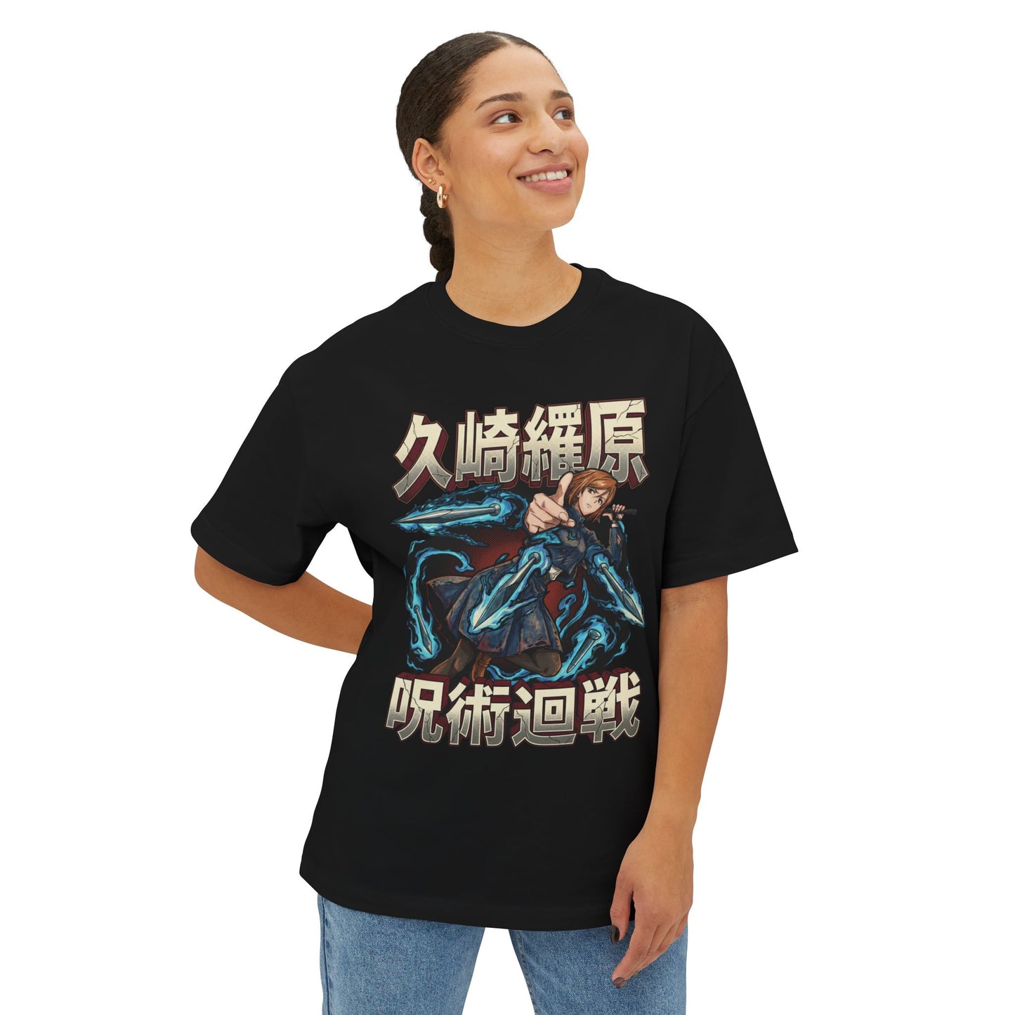 Nobara JJK: Hammer & Nails Resonance Queen Premium Oversized Unisex T-Shirt