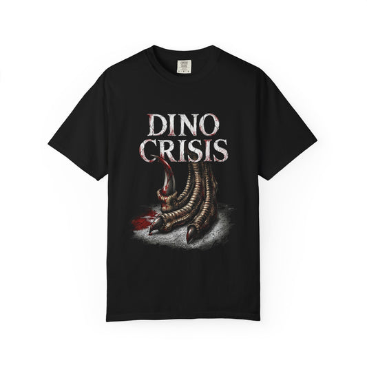 Dino Crisis 1999 Cover Art Velociraptor Claw Bloody Foot Portrait Premium T-Shirt
