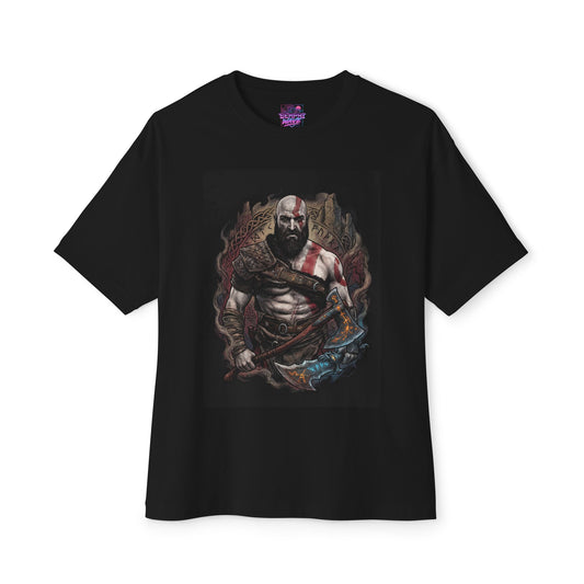 Kratos Tattooed Spartan Warrior Premium Oversized Unisex T-Shirt