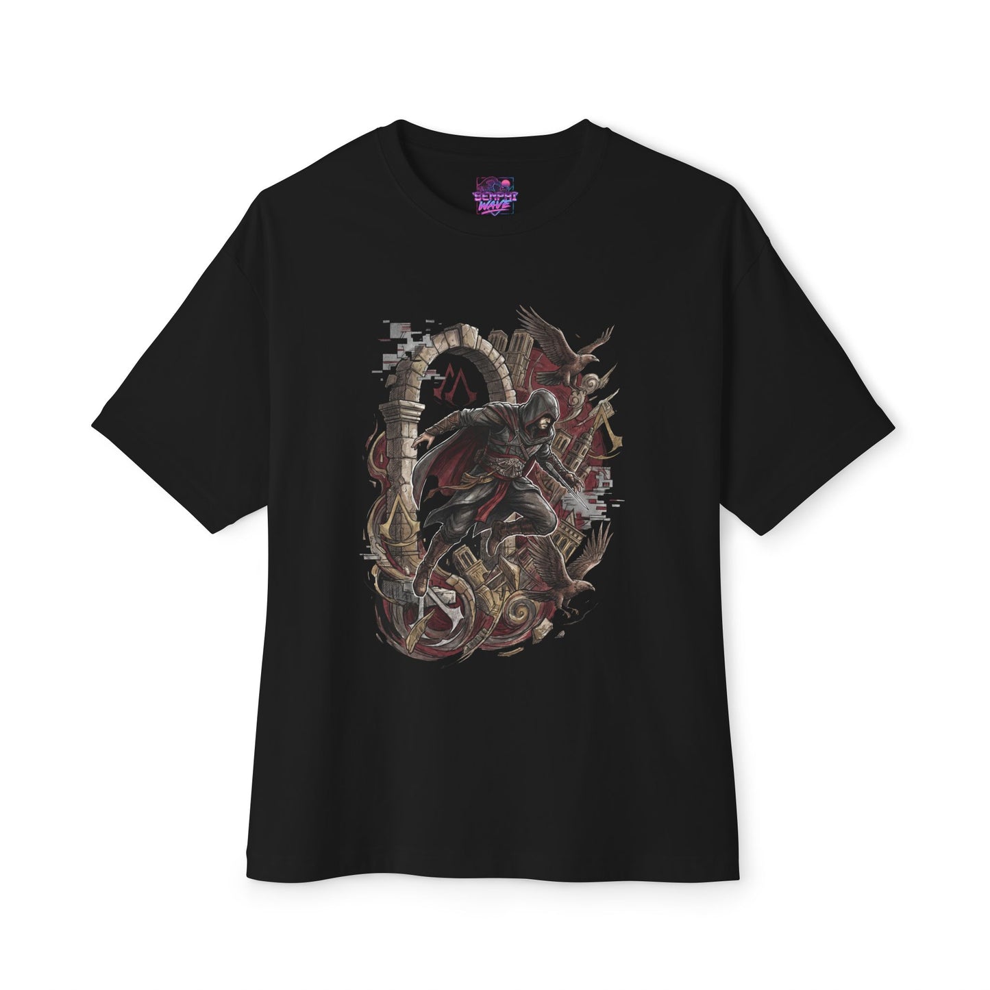 Ezio Auditore Master Assassin Portrait Design Premium Oversized Unisex T-Shirt