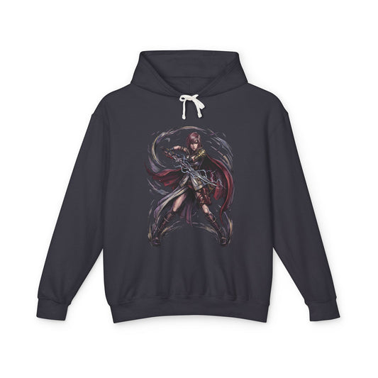 FF13 Lightning Pink Hair White Outfit Stoic Leader Portrait Unisex Premium Hoodie