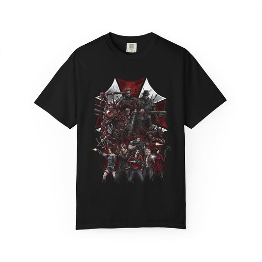Jill Valentine Resident Evil Grace Chris Ada Claire Nemesis Fight Portrait Premium T-Shirt