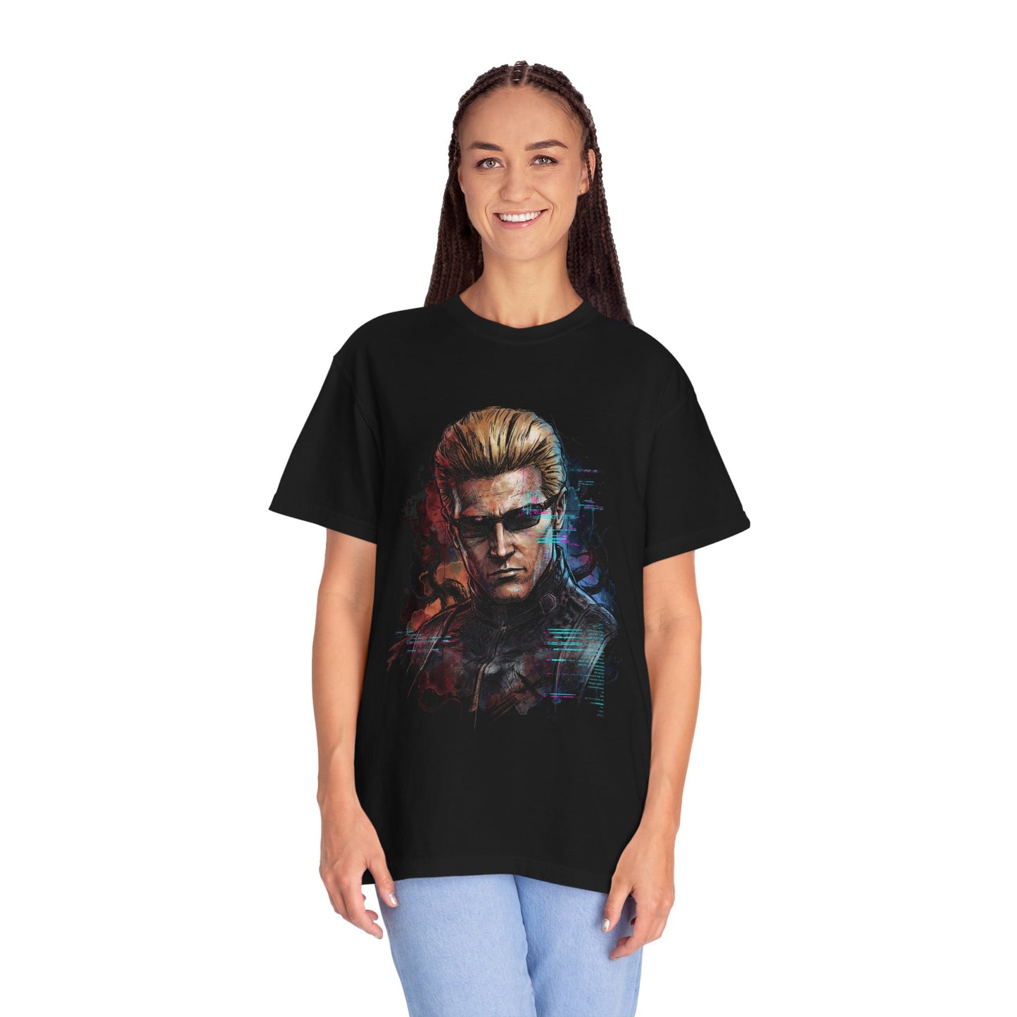 Resident Evil Albert Wesker Sunglasses Red Eyes Superhuman Design Premium T-Shirt