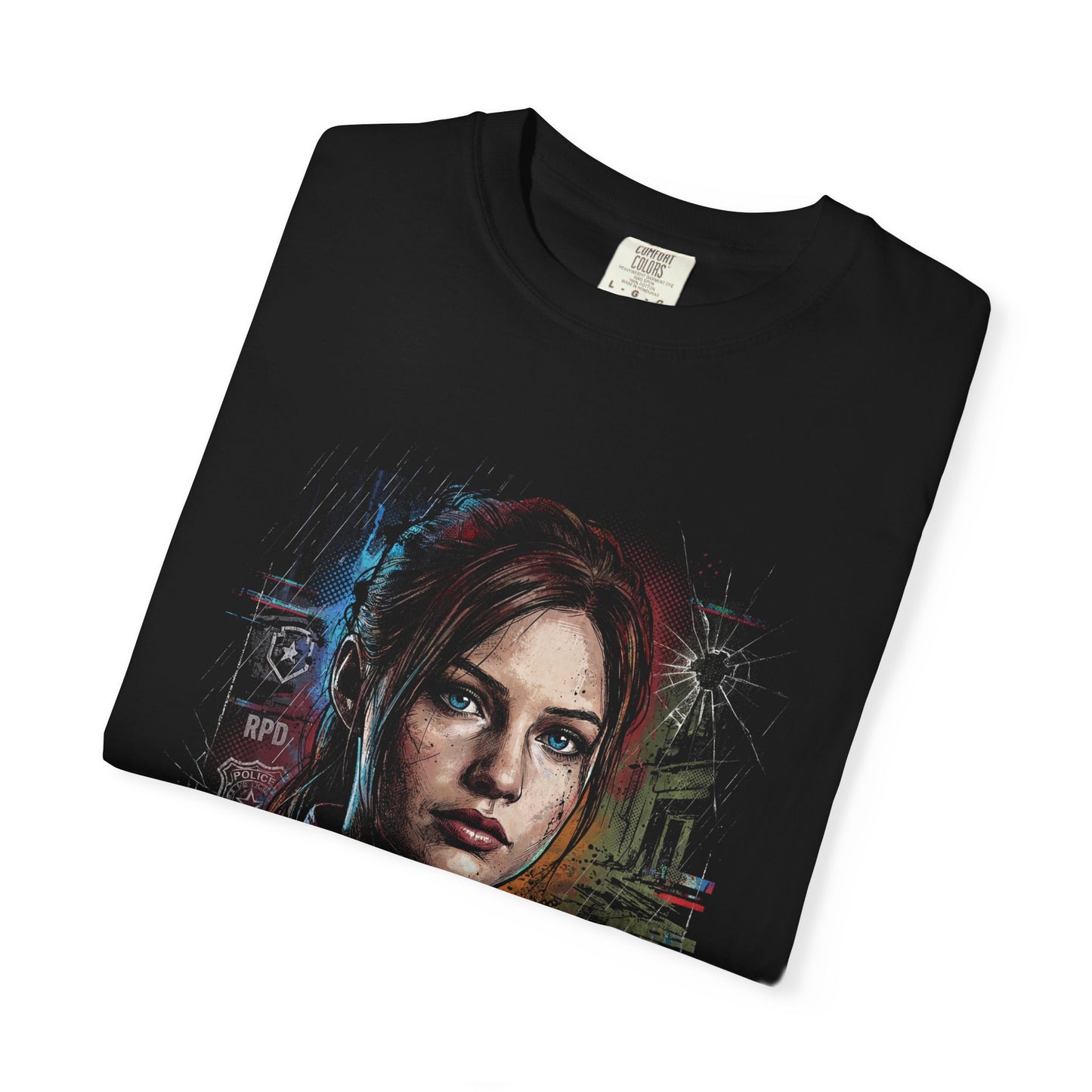 RE Claire Redfield Auburn Hair Shoulder Holster Horror Design Premium T-Shirt