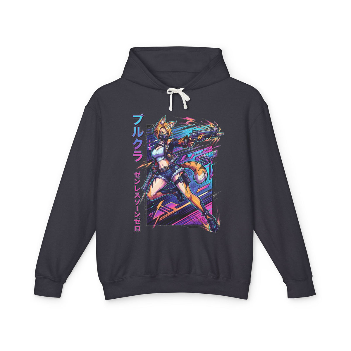Zenless Zone Zero Pulchra Neon Katakana Gunfire Fan Art Hoodie