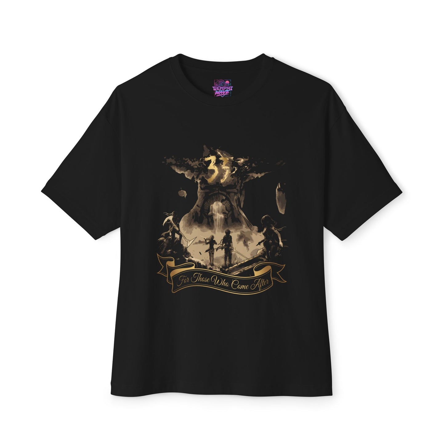 Golden Expedition 33: Red Gommage Street Fashion Legend Facing the Paintress Premium Oversized Unisex T-Shirt