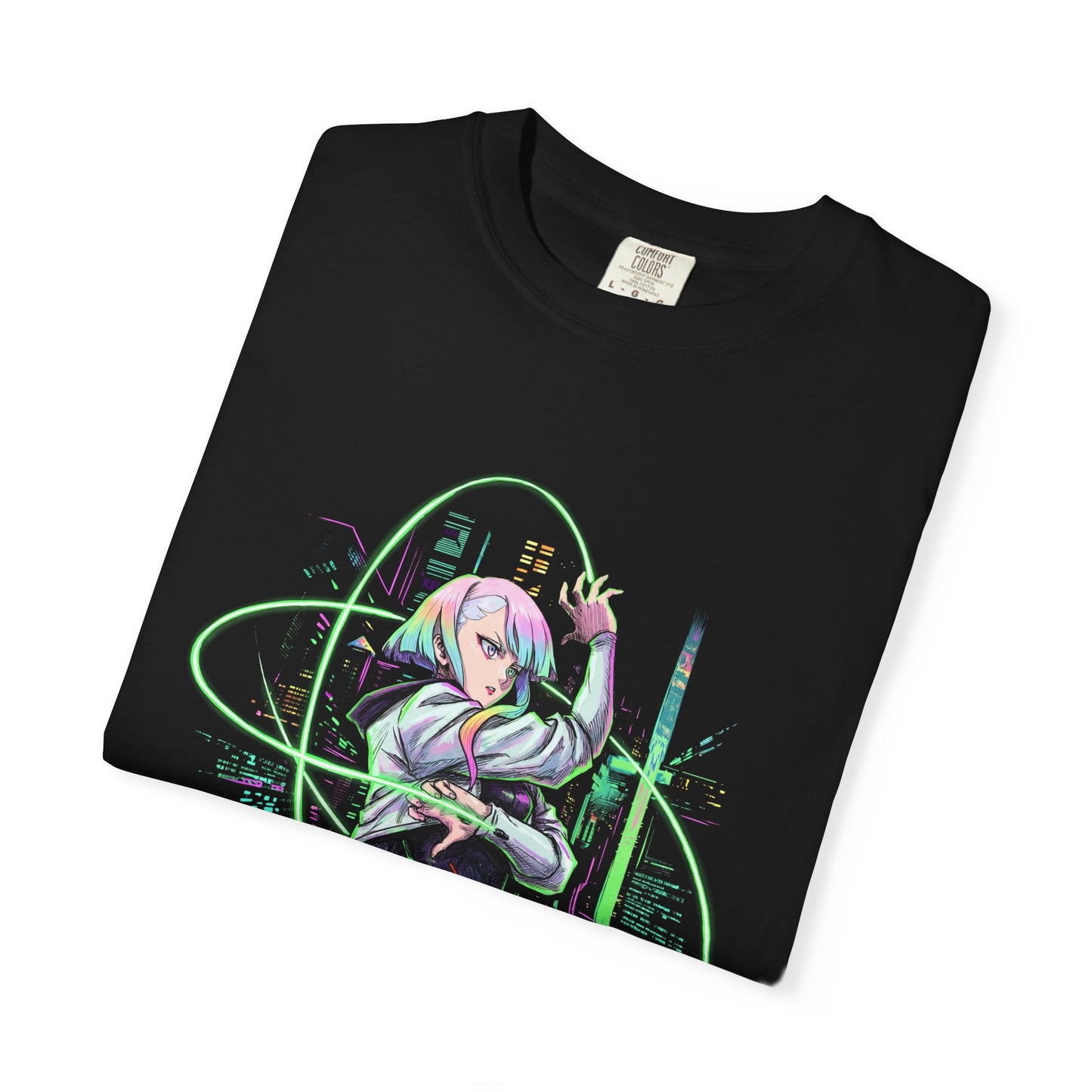 Lucy Cyberpunk Edgerunners Netrunner Jacket Thigh Highs Design Premium T-Shirt