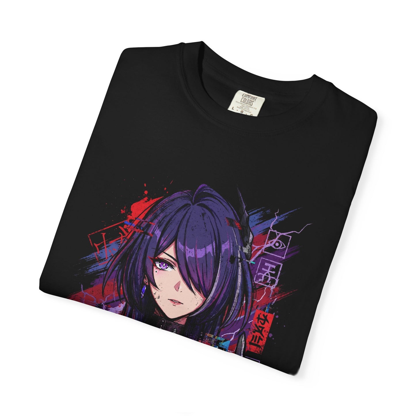 Acheron HSR Purple Black Hair Red Eyes Katana Sheath Portrait Premium T-Shirt
